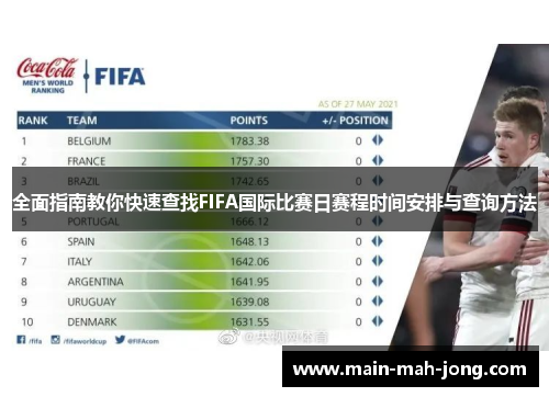 全面指南教你快速查找FIFA国际比赛日赛程时间安排与查询方法 全面指南教你快速查找FIFA国际比赛日赛程时间安排与查询方法